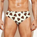 Happy Poop Pattern Print Men's Swim Briefs