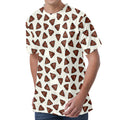 Happy Poop Pattern Print Men's Velvet T-Shirt