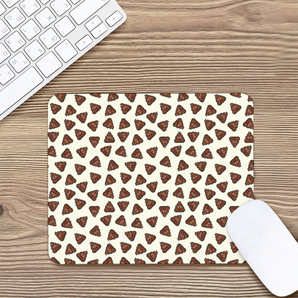 Happy Poop Pattern Print Mouse Pad