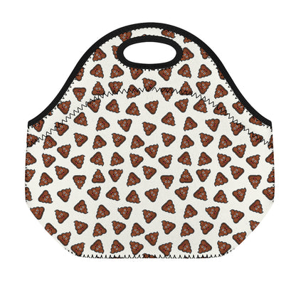Happy Poop Pattern Print Neoprene Lunch Bag