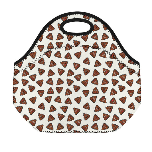 Happy Poop Pattern Print Neoprene Lunch Bag