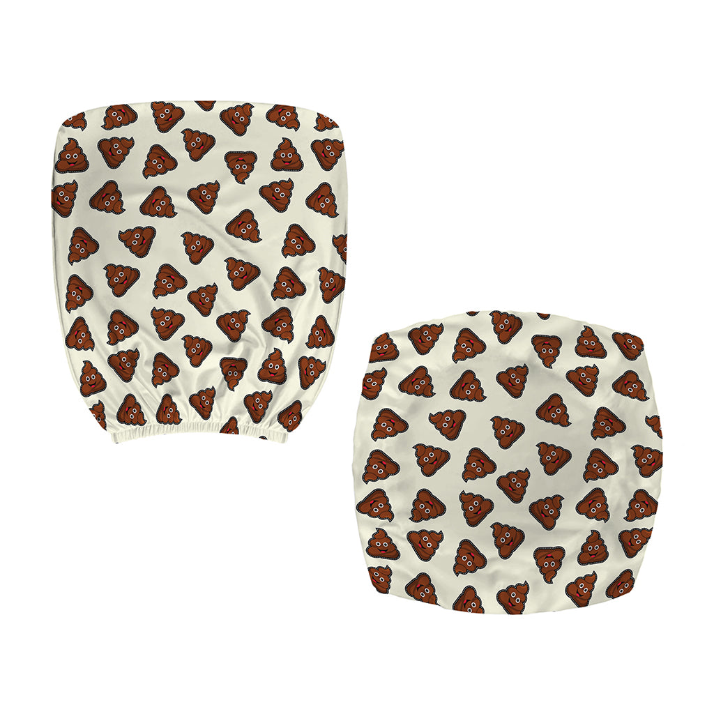 Happy Poop Pattern Print Office Chair Cover