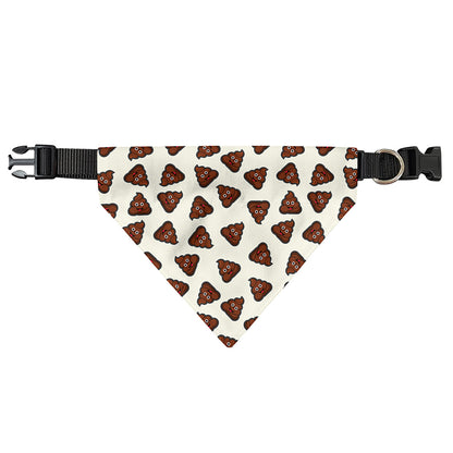 Happy Poop Pattern Print Over The Collar Dog Bandana