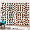 Happy Poop Pattern Print Pencil Pleat Curtains