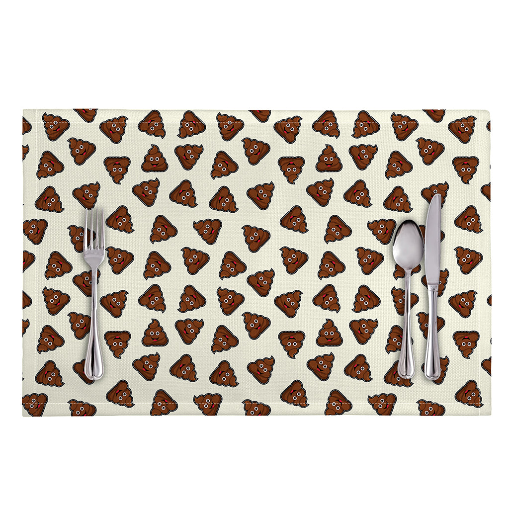 Happy Poop Pattern Print Placemat
