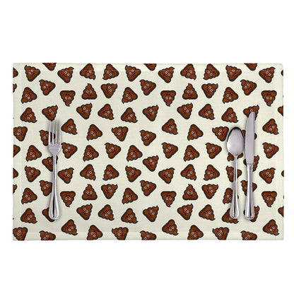 Happy Poop Pattern Print Placemat