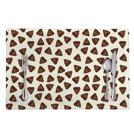 Happy Poop Pattern Print Placemat