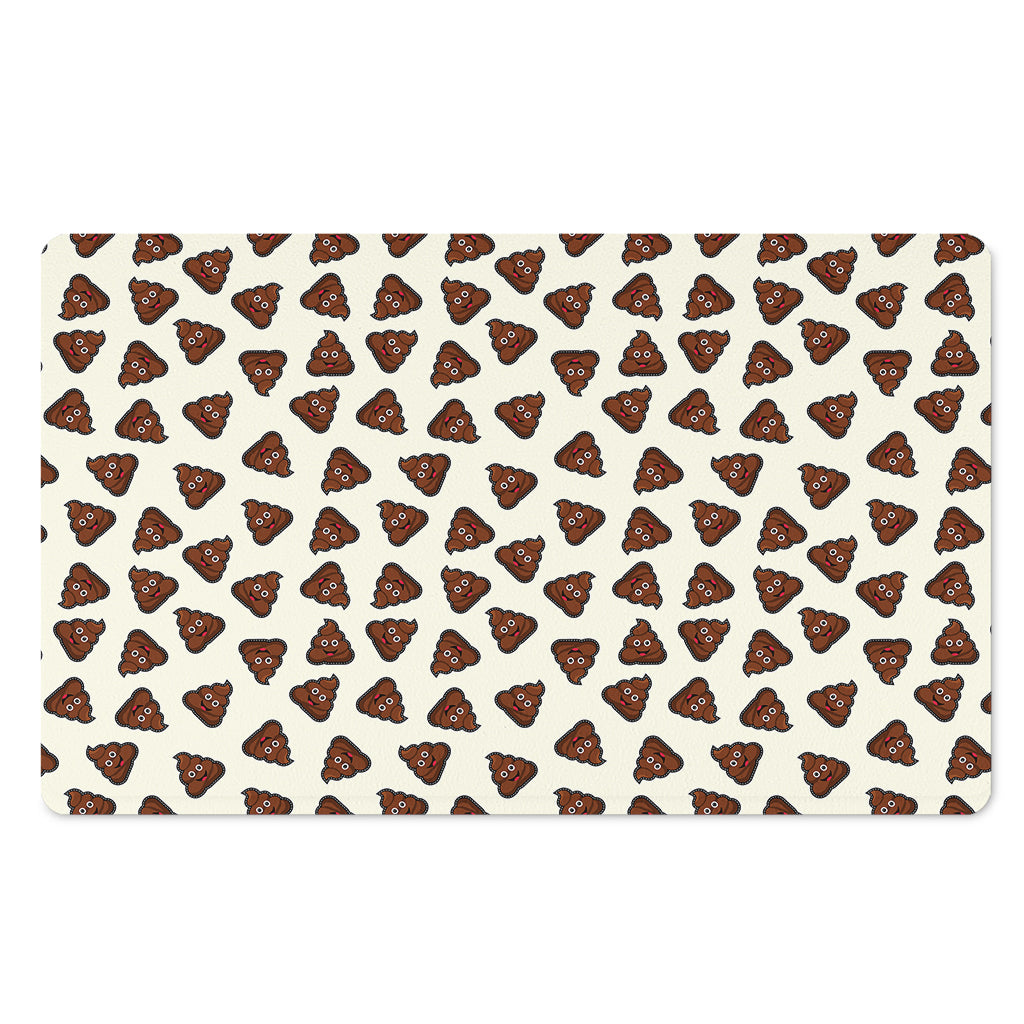 Happy Poop Pattern Print Polyester Doormat