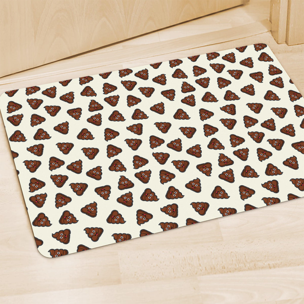 Happy Poop Pattern Print Polyester Doormat