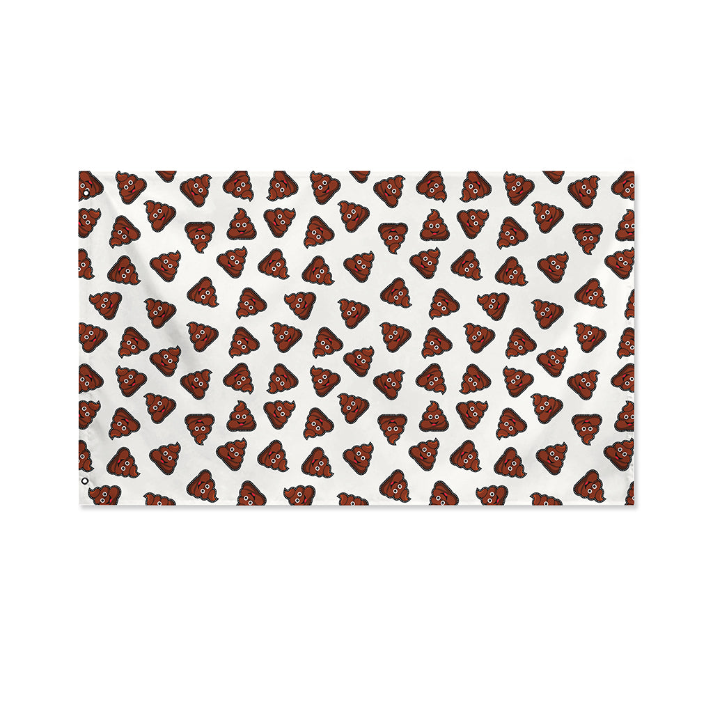 Happy Poop Pattern Print Polyester Flag