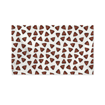 Happy Poop Pattern Print Polyester Flag