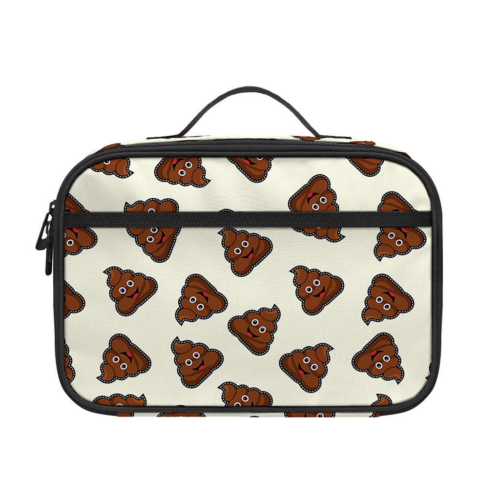 Happy Poop Pattern Print Portable Lunch Bag