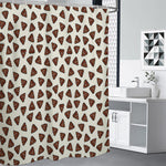 Happy Poop Pattern Print Premium Shower Curtain