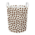 Happy Poop Pattern Print Round Laundry Basket