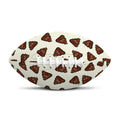 Happy Poop Pattern Print Rugby Ball