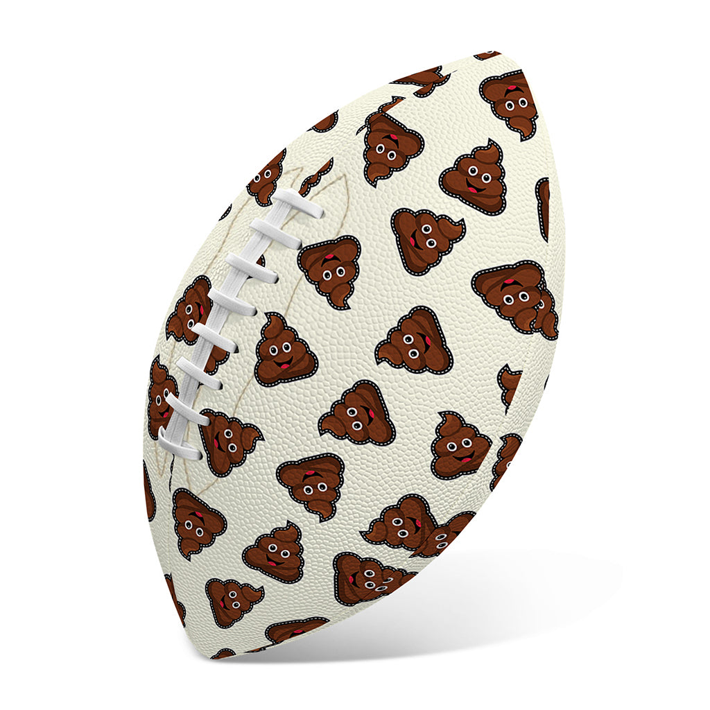 Happy Poop Pattern Print Rugby Ball
