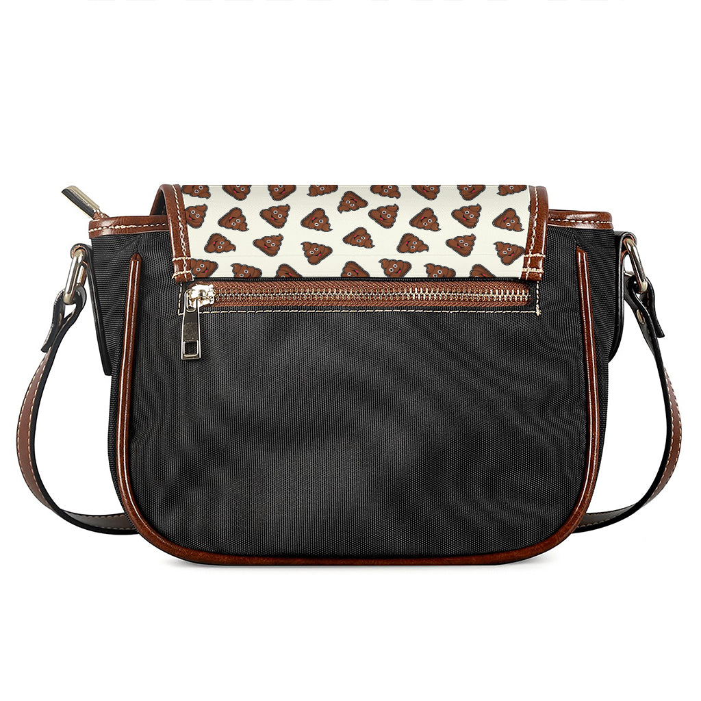 Happy Poop Pattern Print Saddle Bag