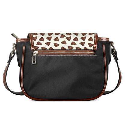 Happy Poop Pattern Print Saddle Bag