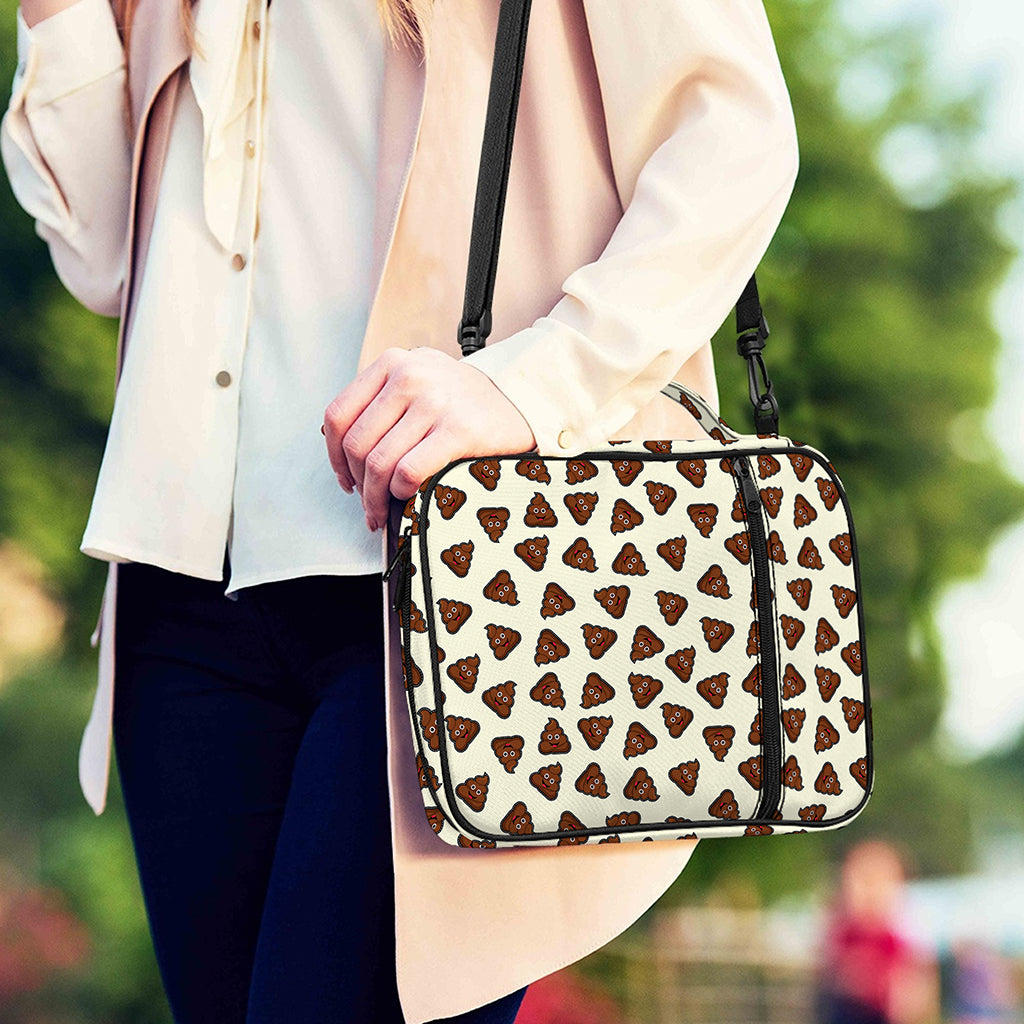 Happy Poop Pattern Print Shoulder Strap Bible Bag