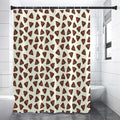 Happy Poop Pattern Print Shower Curtain
