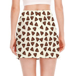 Happy Poop Pattern Print Side Slit Mini Skirt