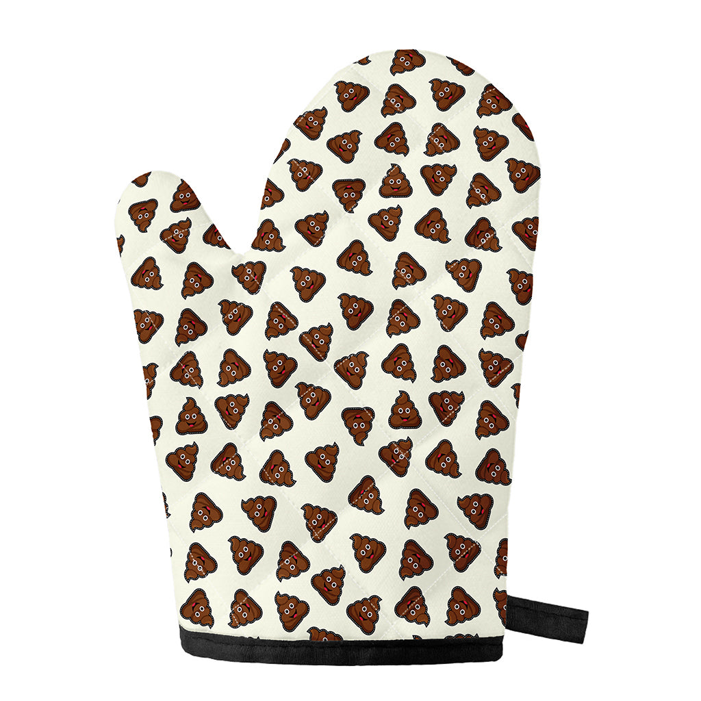 Happy Poop Pattern Print Single Oven Mitt