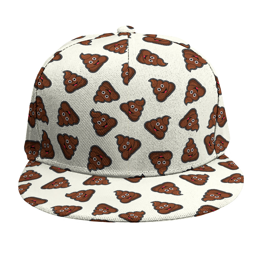 Happy Poop Pattern Print Snapback Cap