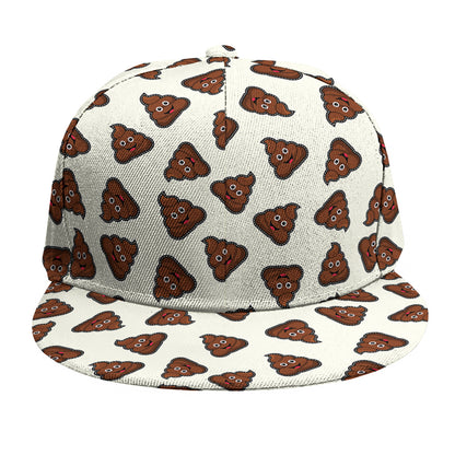 Happy Poop Pattern Print Snapback Cap