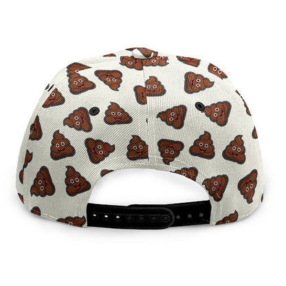 Happy Poop Pattern Print Snapback Cap