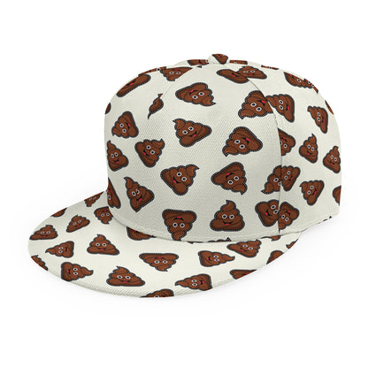 Happy Poop Pattern Print Snapback Cap