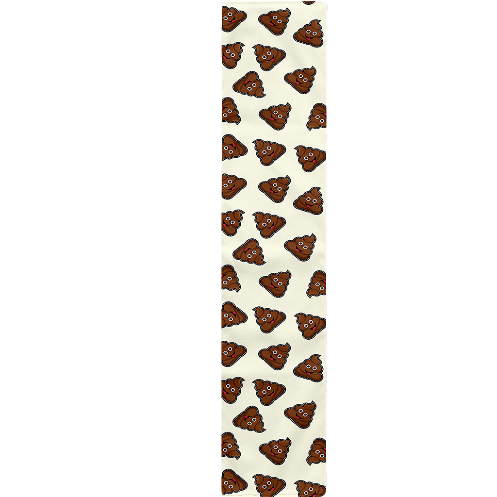 Happy Poop Pattern Print Table Runner