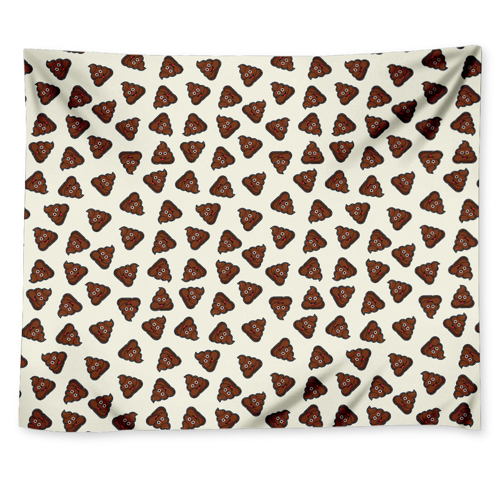 Happy Poop Pattern Print Tapestry