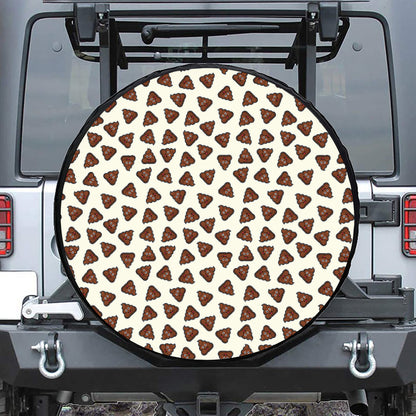 Happy Poop Pattern Print Tire Cover