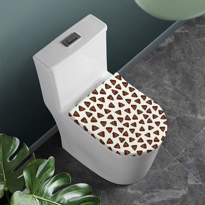 Happy Poop Pattern Print Toilet Lid Cover
