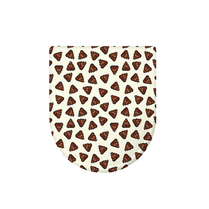Happy Poop Pattern Print Toilet Lid Cover