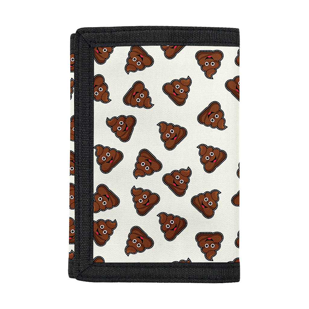 Happy Poop Pattern Print Trifold Wallet