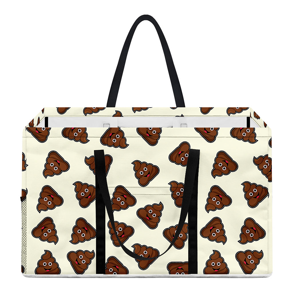 Happy Poop Pattern Print Utility Tote Bag