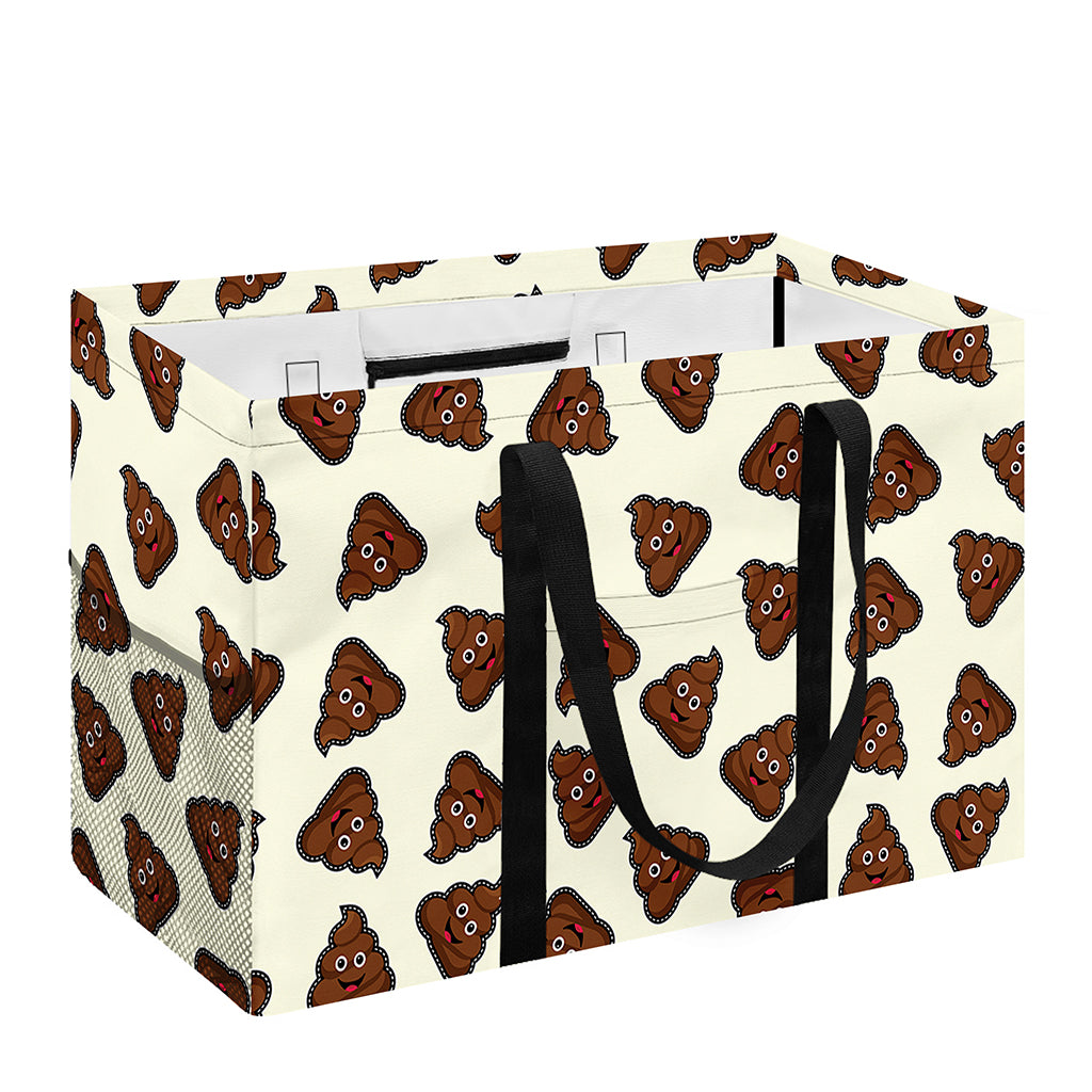 Happy Poop Pattern Print Utility Tote Bag