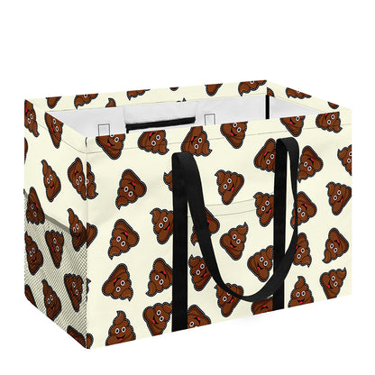 Happy Poop Pattern Print Utility Tote Bag