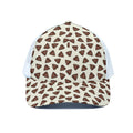 Happy Poop Pattern Print White Mesh Trucker Hat