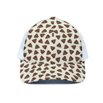 Happy Poop Pattern Print White Mesh Trucker Cap