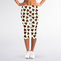 Happy Poop Pattern Print Women's Capri Leggings