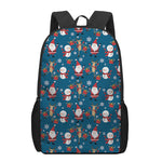 Happy Santa Claus Pattern Print 17 Inch Backpack