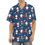 Happy Santa Claus Pattern Print Aloha Shirt
