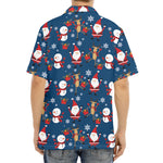 Happy Santa Claus Pattern Print Aloha Shirt