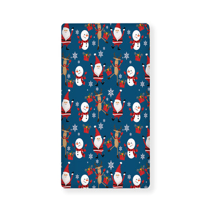 Happy Santa Claus Pattern Print Baby Crib Sheet