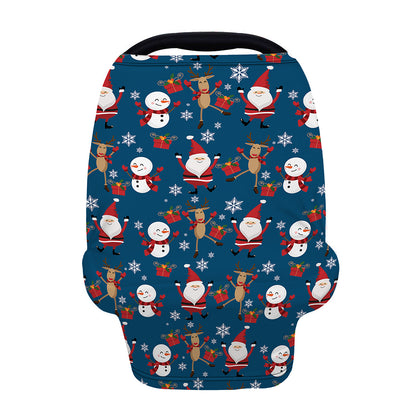 Happy Santa Claus Pattern Print Baby Seat Cover