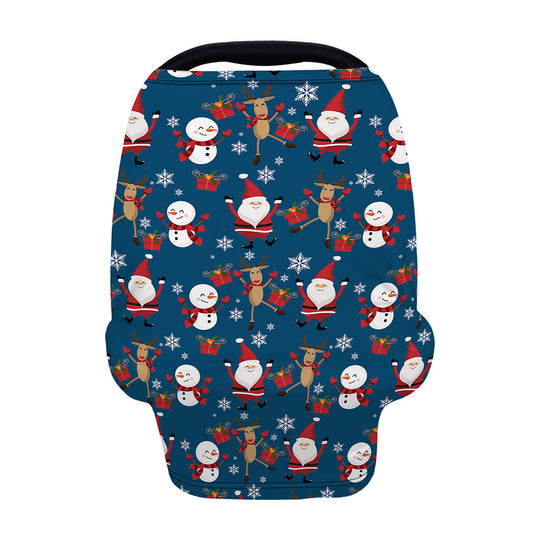 Happy Santa Claus Pattern Print Baby Seat Cover