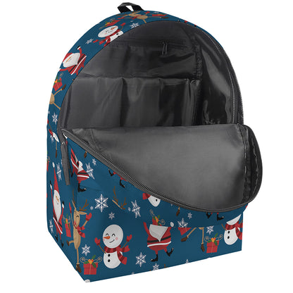 Happy Santa Claus Pattern Print Backpack