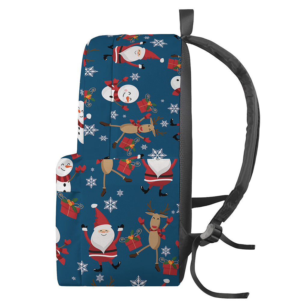 Happy Santa Claus Pattern Print Backpack